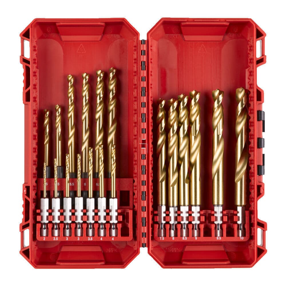 Milwaukee Sada vrtákov do kovu ShockWave HSS-G Tin - 19 ks
