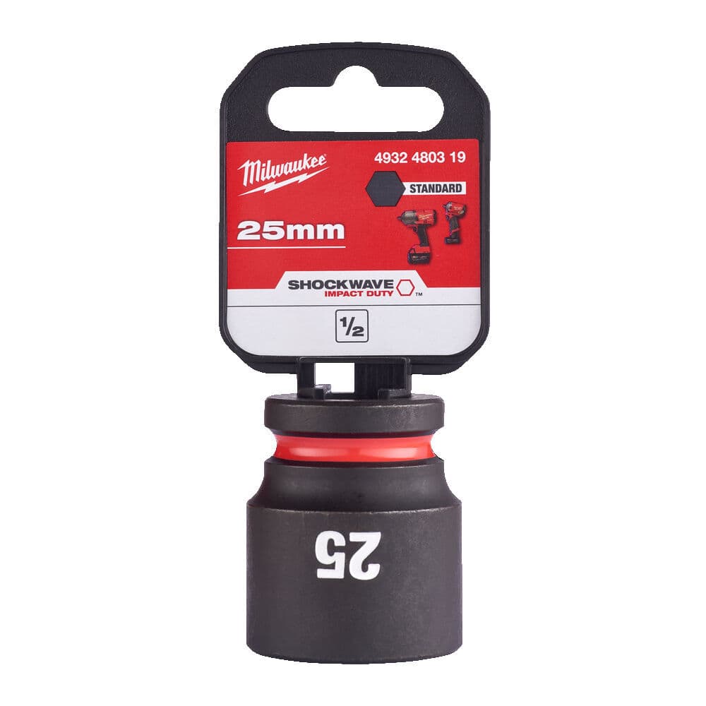 Milwaukee 1/2 Nástrčný kľúč Shockwave, Hex 25 krátky