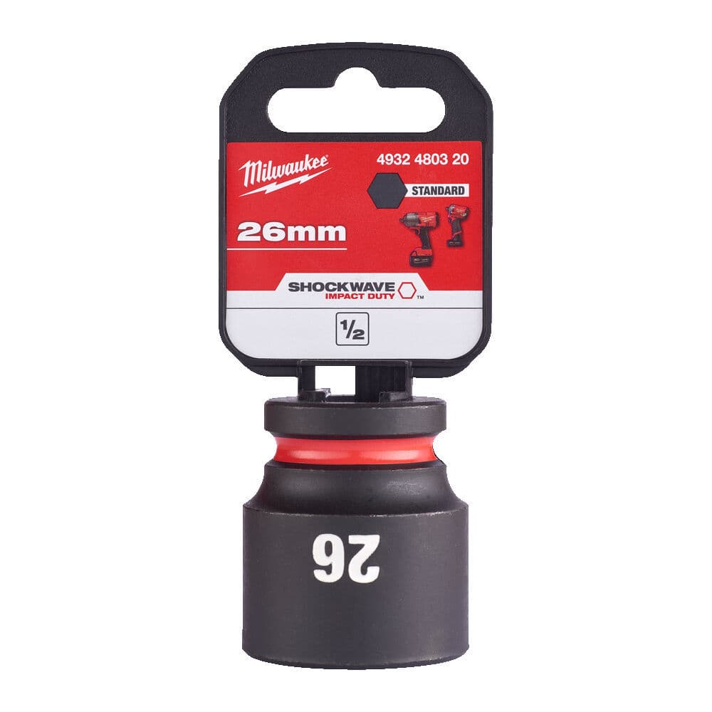 Milwaukee 1/2 Nástrčný kľúč Shockwave, Hex 26 krátky