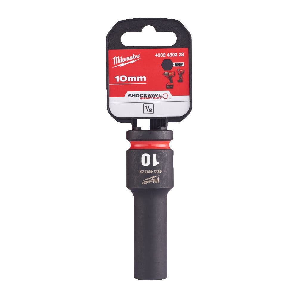 Milwaukee 1/2 Nástrčný kľúč Shockwave, Hex 10 predĺžený