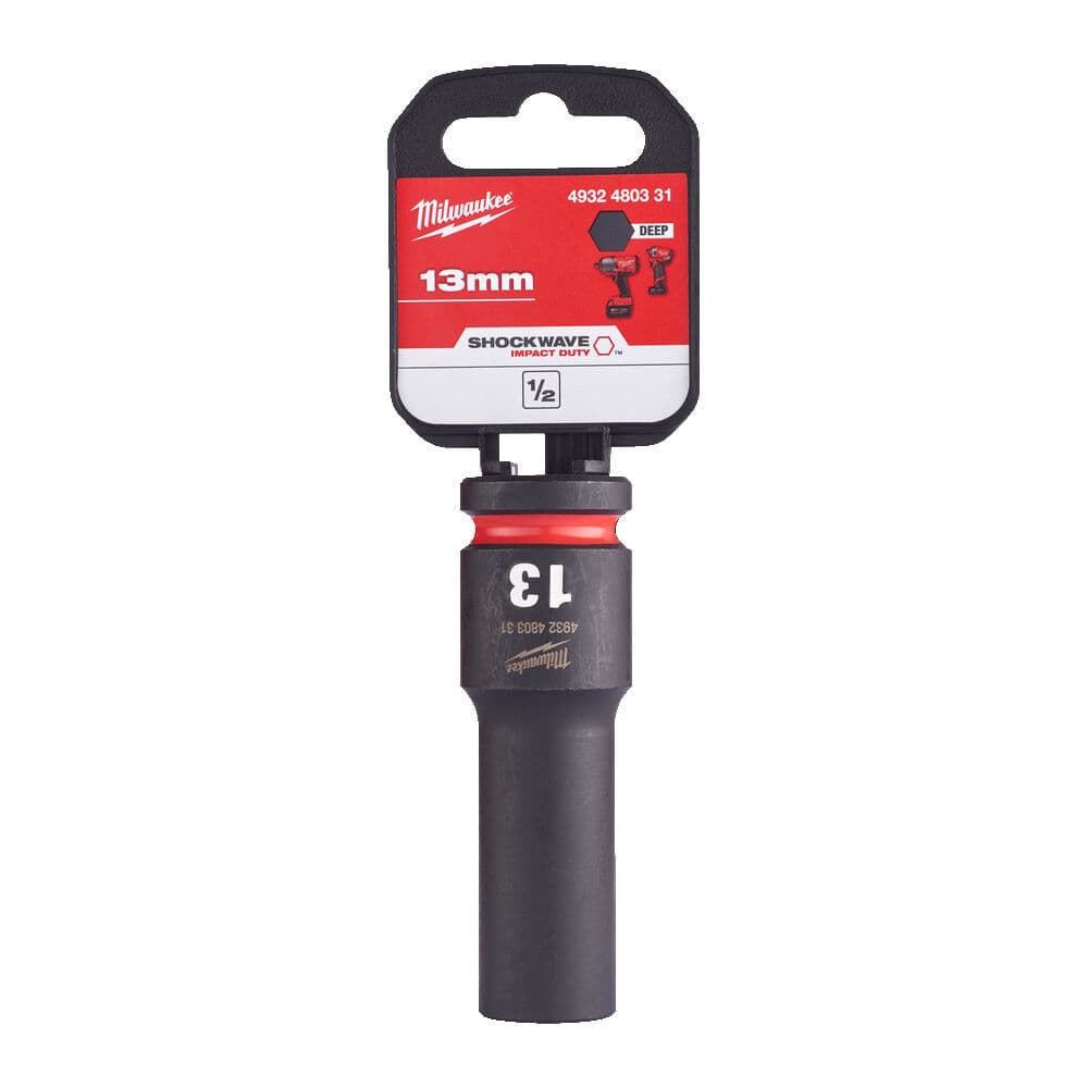 Milwaukee 1/2 Nástrčný kľúč Shockwave, Hex 13 predĺžený