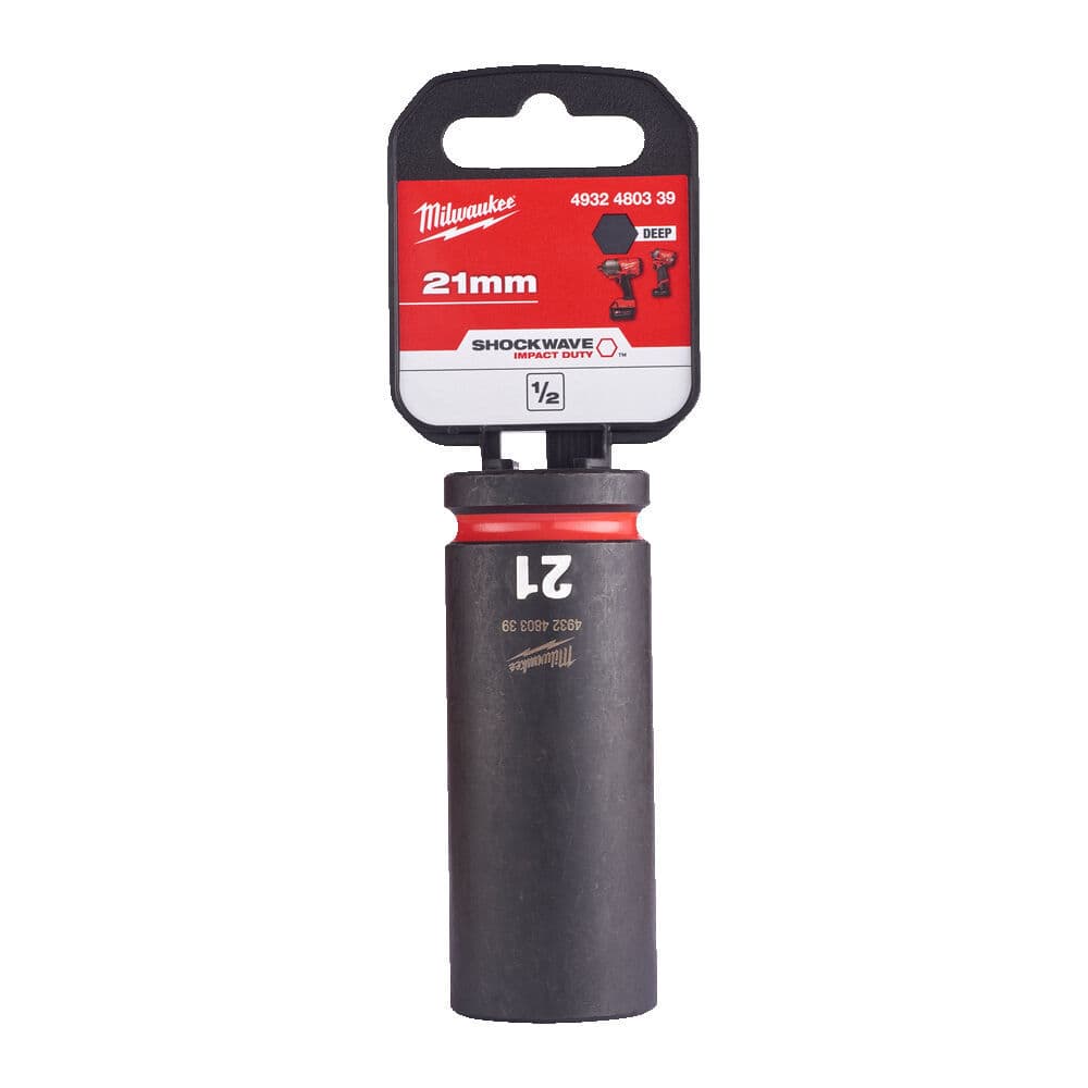 Milwaukee 1/2 Nástrčný kľúč Shockwave, Hex 21 predĺžený