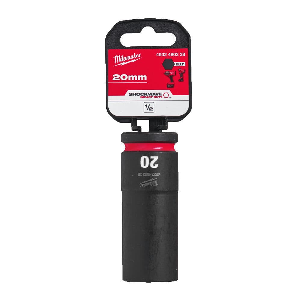 Milwaukee 1/2 Nástrčný kľúč Shockwave, Hex 20 predĺžený