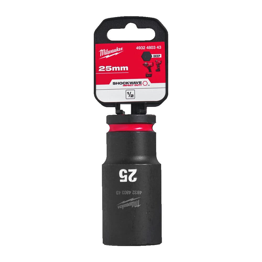 Milwaukee 1/2 Nástrčný kľúč Shockwave, Hex 25 predĺžený