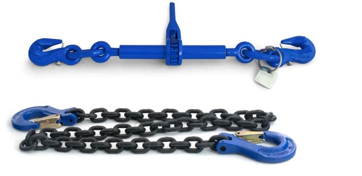 Reťaz s hákmi +račňa na upevnenie nákladu,st.100,ø8mm