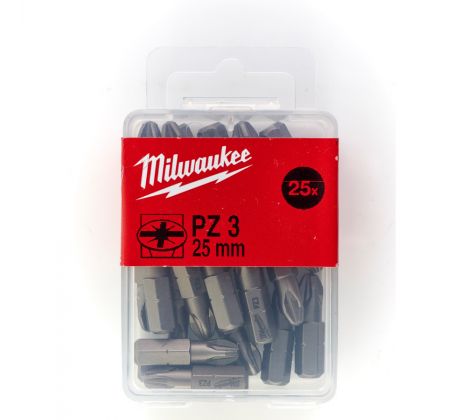 Milwaukee Skrutkovacie bity PZ3, 25 mm (25 ks)