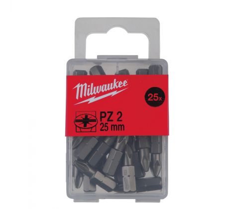 Milwaukee Skrutkovacie bity PZ2, 25 mm (25 ks)