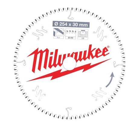 Milwaukee Pílový kotúč hliník 254X30X3.0X80TF NEG.