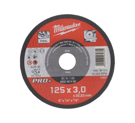 Milwaukee CutWSC 41/125 × 3 PRO+ rezný kotúč – 1 ks