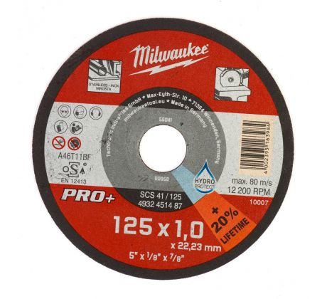 Milwaukee CutWSCS 41/125 × 1 PRO+ rezný kotúč – 1 ks