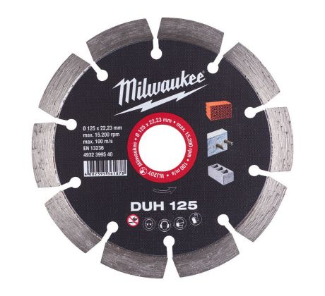 Milwaukee Diamantový kotúč DUH 125 × 22,2 mm