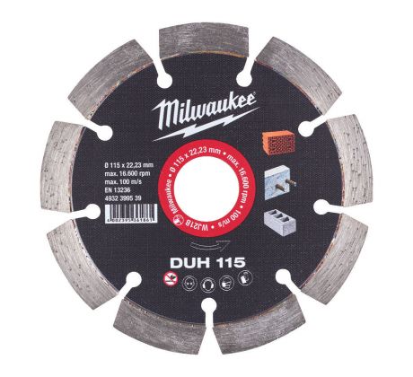 Milwaukee Diamantový kotúč DUH 115 × 22,2 mm