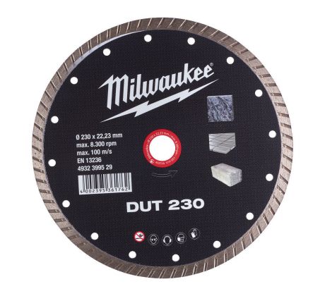 Milwaukee Diamantový kotúč DUT 230 × 22,2 mm