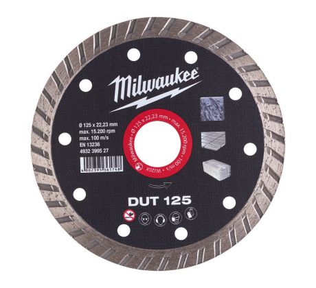 Milwaukee Diamantový kotúč DUT 125 × 22,2 mm
