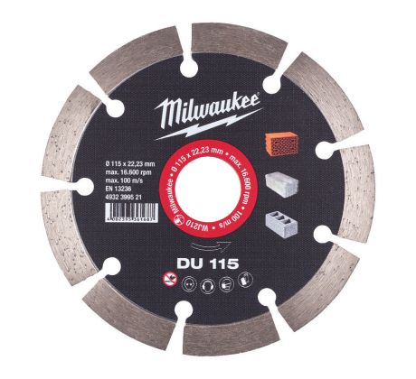 Milwaukee Diamantový kotúč DU 115 × 22,2 mm