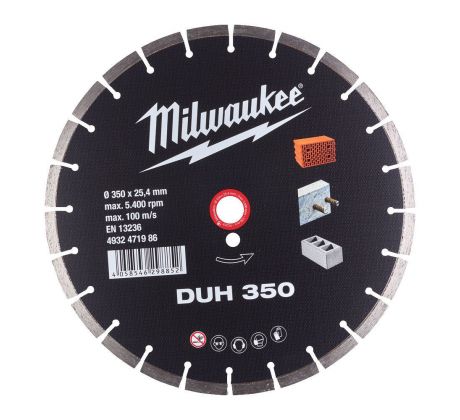 Milwaukee Diamantový kotúč HUDD 351 MPP - 1ks