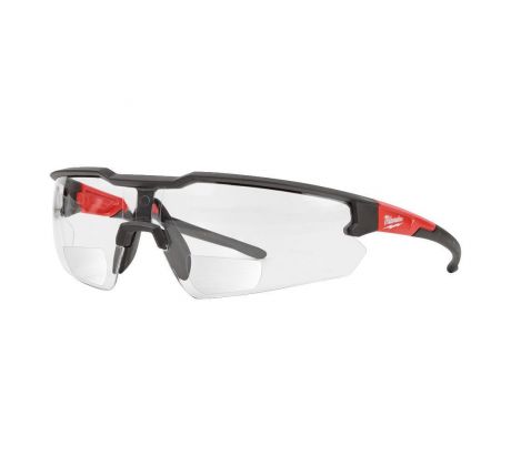 Milwaukee Dioptrické ochranné okuliare zväčšovacie (+2,0) s priehľadným sklom