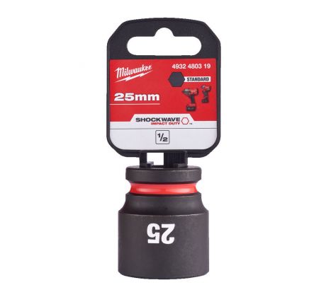 Milwaukee 1/2 Nástrčný kľúč Shockwave, Hex 25 krátky