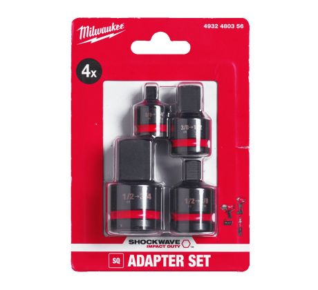 Milwaukee Adaptéry 1/2 HEX Shockwave SET 4ks