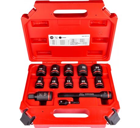 Milwaukee Sada nástrčkových kľúčov 1/2" HEX Krátke 13ks