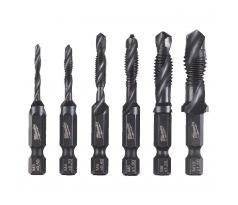 Milwaukee Sada 6ks 1/4" HSS G Vŕtacie závitníky so záhlbníkom